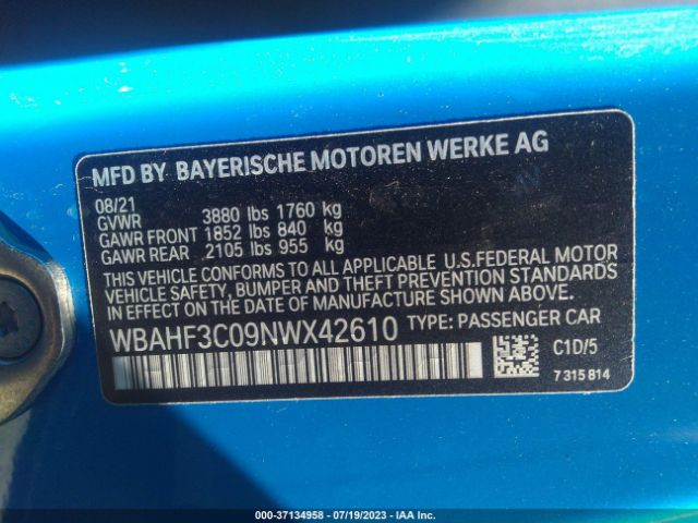 WBAHF3C09NWX42610 BMW Z4 Sdrive30i