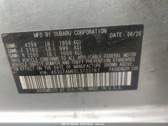 4S3GTAM60L3722761 Subaru Impreza Sport