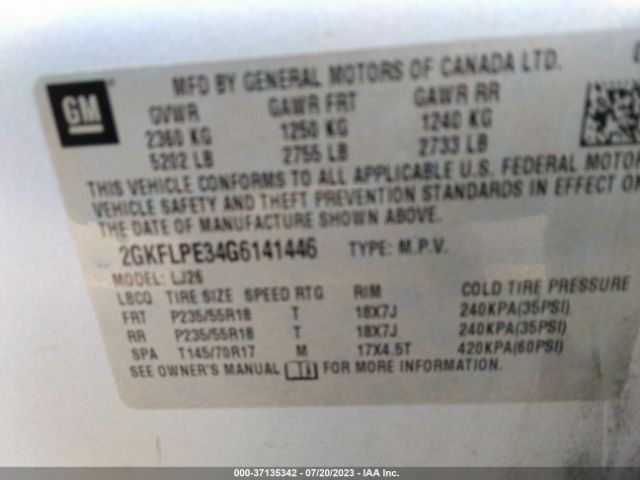 2GKFLPE34G6141446 GMC Terrain Slt