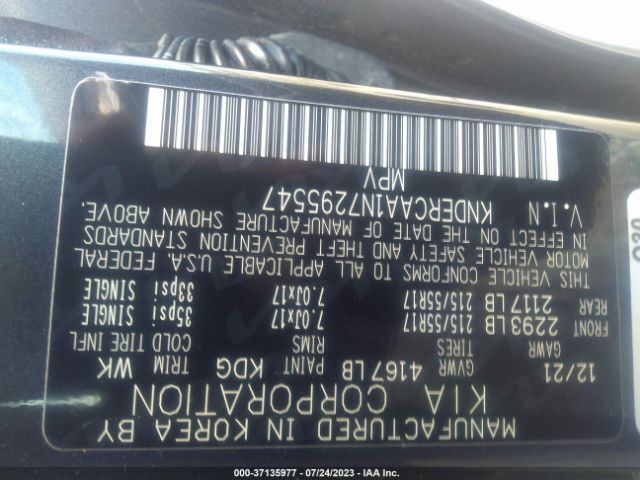 KNDERCAA1N7295547 KIA SELTOS EX