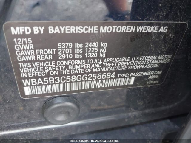 WBA5B3C58GG256684 BMW 5 Series 535i Xdrive