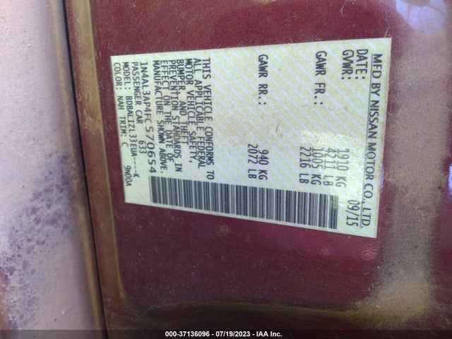 Nissan Altima 2.5 Sv 2015 1N4AL3AP4FC570654 Image 9