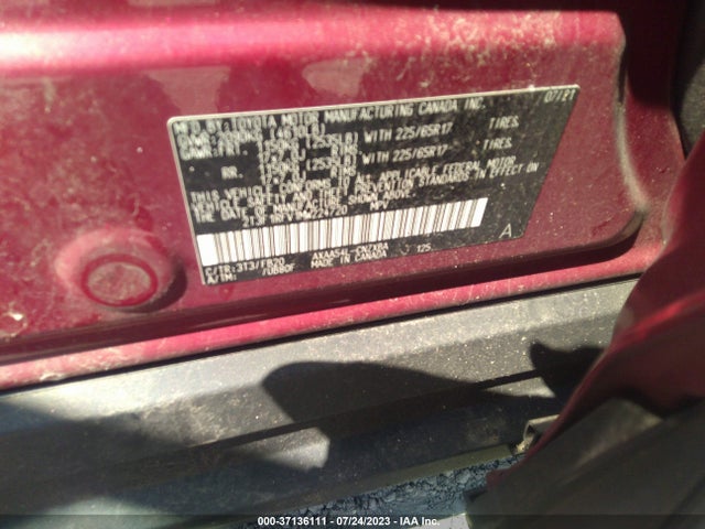 2021 TOYOTA RAV4 LE VIN: 2T3F1RFV1MW224720
