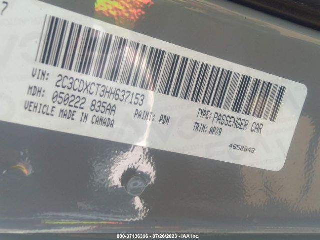 2C3CDXCT3HH637153 Dodge CHARGER R/T