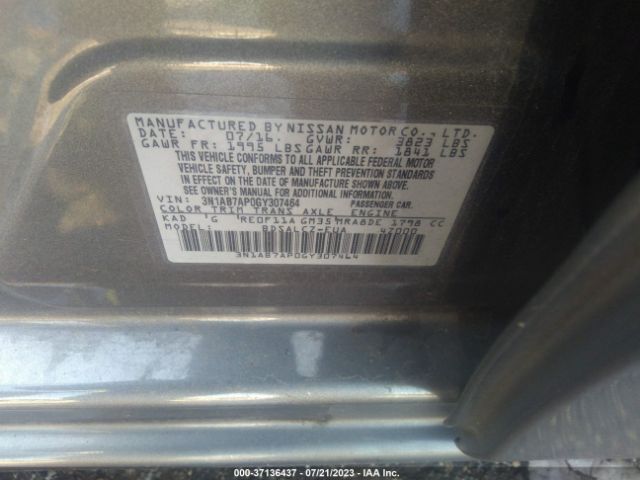 3N1AB7AP0GY307464 Nissan Sentra Fe+ S