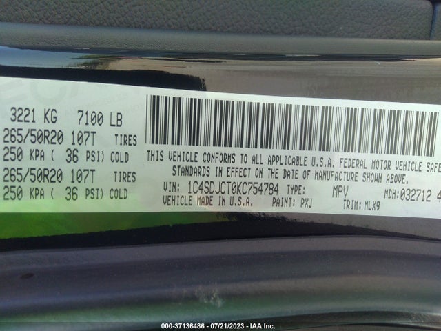 Dodge Durango R/t 2019 1C4SDJCT0KC754784 Image 9