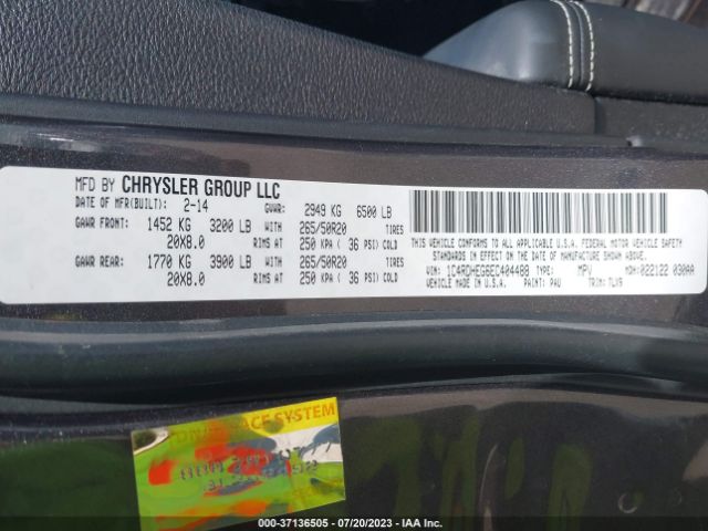 1C4RDHEG6EC404488 Dodge Durango Citadel