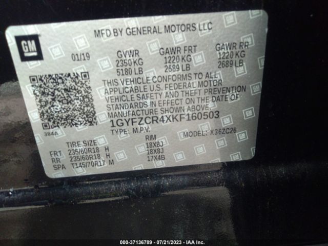 1GYFZCR4XKF160503 Cadillac Xt4 Fwd Premium Luxury