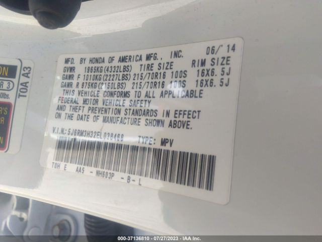 5J6RM3H32EL038468 Honda CR-V LX