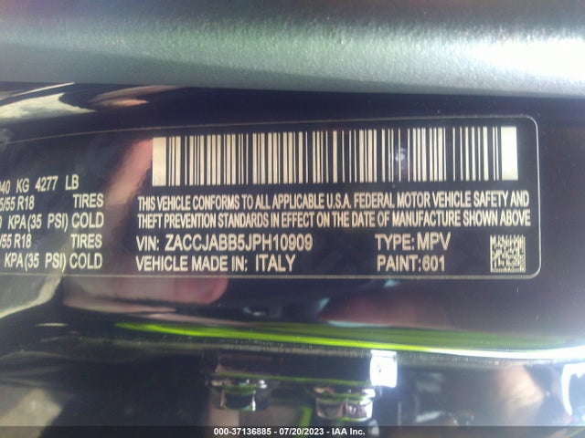 ZACCJABB5JPH10909 Jeep Renegade Altitude