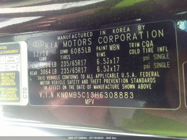 KNDMB5C13H6308883 KIA SEDONA LX