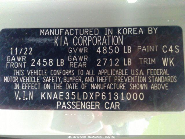 KNAE35LDXP6131000 KIA Stinger Gt-line