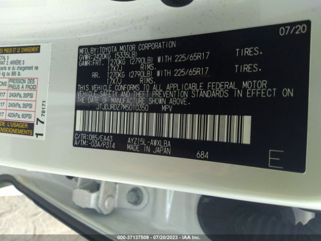 2021 LEXUS NX JTJDJRDZ7M5010350 Photo 8