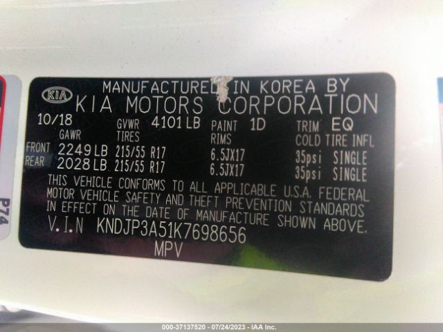 KNDJP3A51K7698656 KIA SOUL +