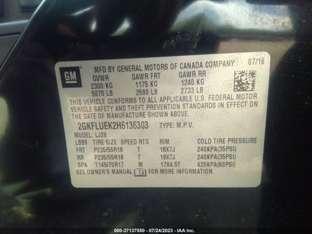 2GKFLUEK2H6136303 GMC Terrain Slt