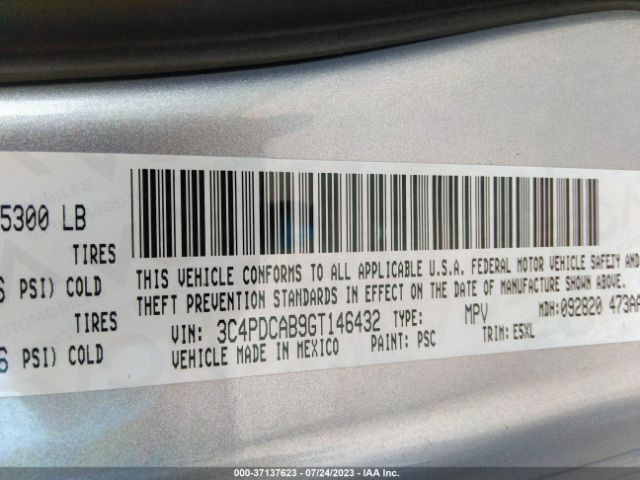3C4PDCAB9GT146432 Dodge JOURNEY SE
