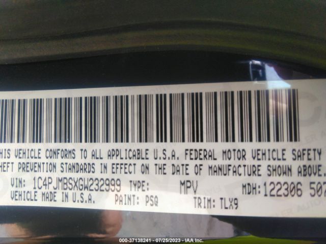 1C4PJMBSXGW232999 Jeep Cherokee Trailhawk