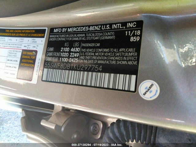 Mercedes-Benz C 300 2019 55SWF8DB1KU297754 Image 9