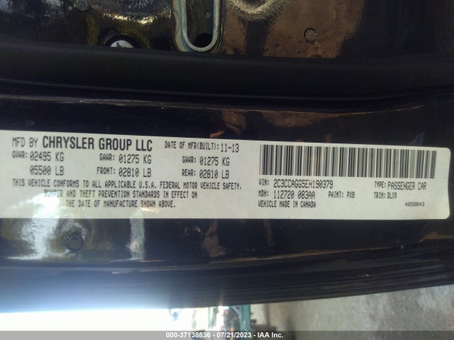 Chrysler 300 S 2014 2C3CCAGG5EH190379 Image 9
