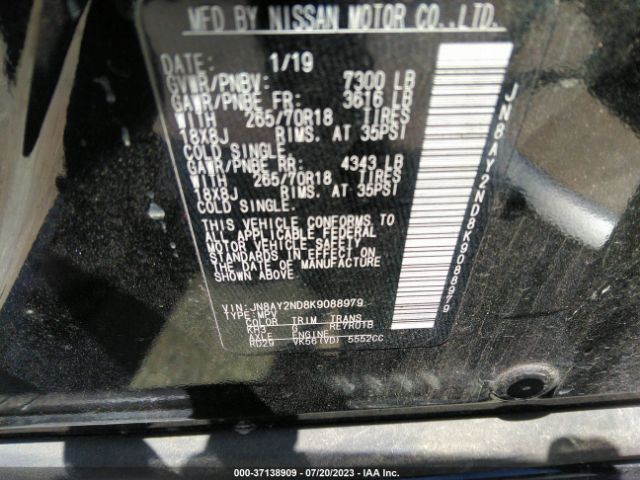 JN8AY2ND8K9088979 Nissan ARMADA SV