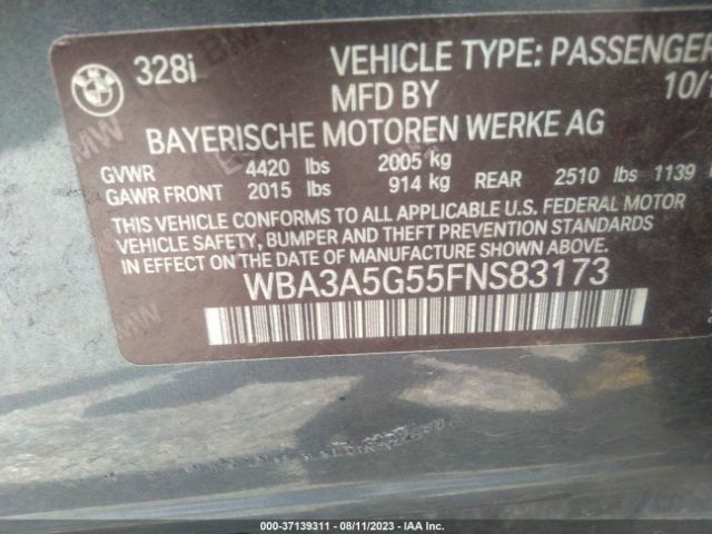 WBA3A5G55FNS83173 BMW 3 Series 328i