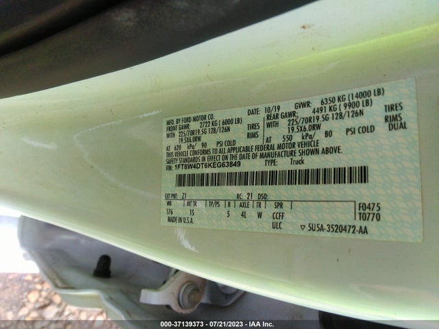 2019 Ford F-450, VIN: 1FT8W4DT6KEG63849