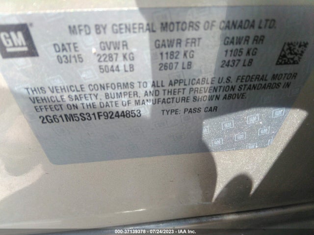 2G61M5S31F9244853 Cadillac XTS LUXURY