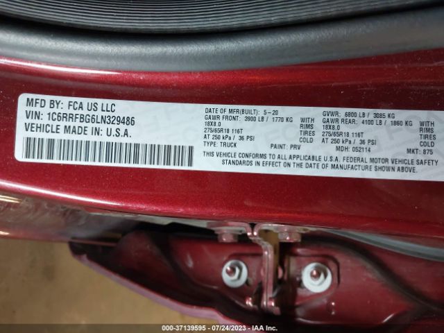 2020 RAM 1500 1C6RRFBG6LN329486 Photo 8