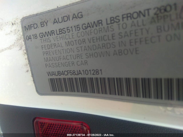 WAUB4CF58JA101281 Audi S5 Sportback Premium Plus