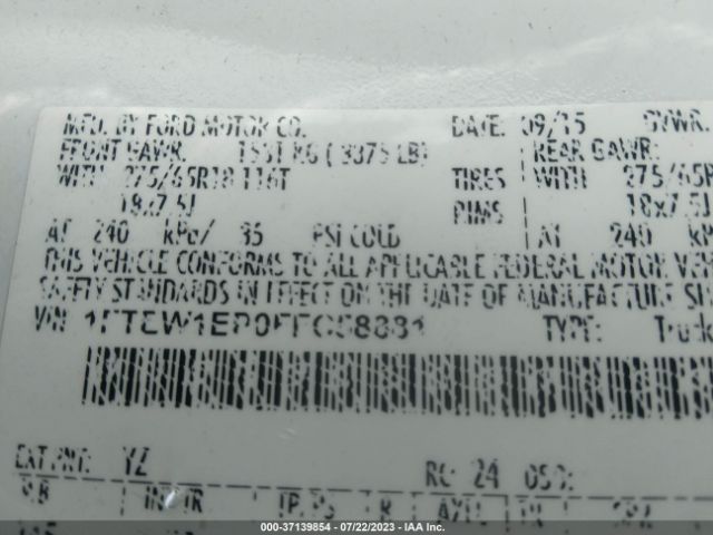 1FTEW1EP0FFC58881 Ford F-150 Xlt/xl/lariat