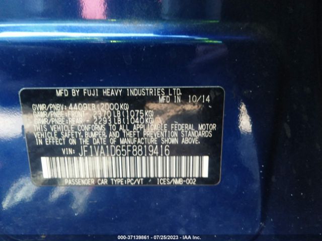 JF1VA1D65F8819416 Subaru Wrx Premium