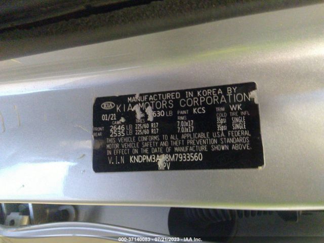 KNDPM3AC8M7933560 KIA Sportage Lx