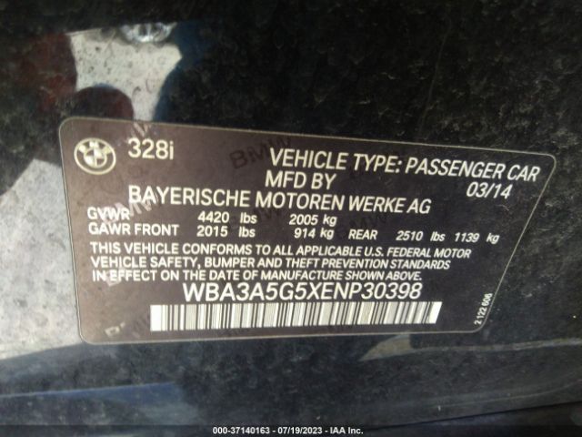 WBA3A5G5XENP30398 BMW 3 Series 328i