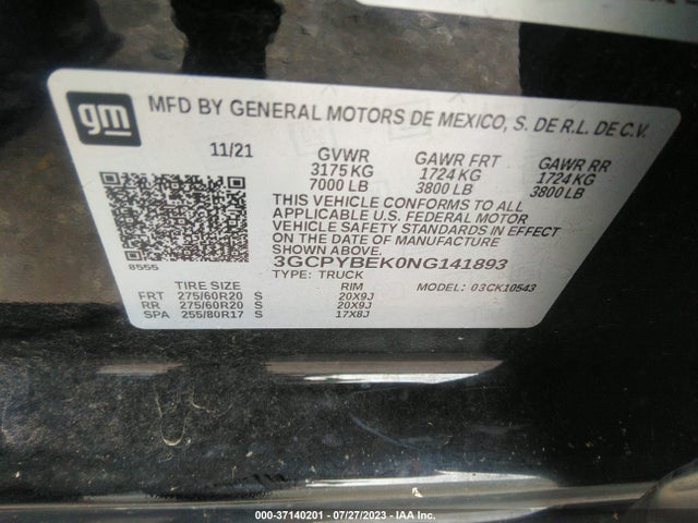 Chevrolet Silverado 1500 Ltd Custom 2022 3GCPYBEK0NG141893 Image 9