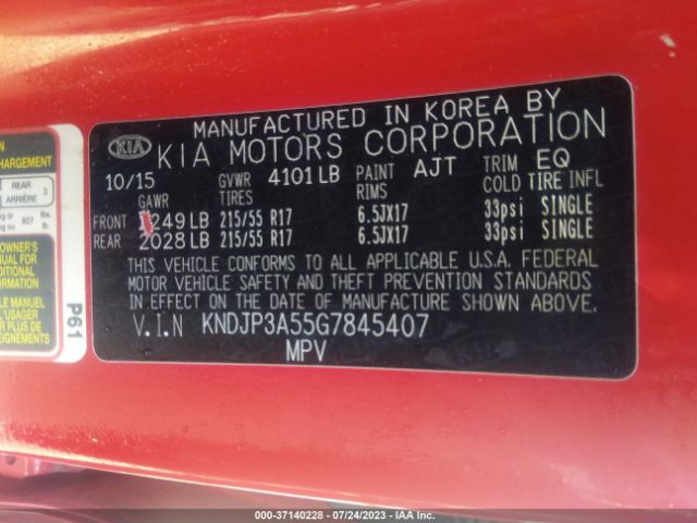 KNDJP3A55G7845407 KIA SOUL +