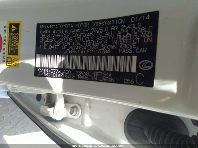 Lexus ES 350 2014 JTHBK1GG1E2113784 Image 9