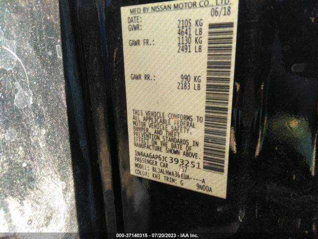 1N4AA6AP6JC393251 Nissan Maxima Platinum