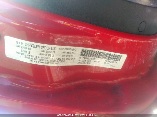 2013 FIAT 500 POP VIN: 3C3CFFAR5DT752995