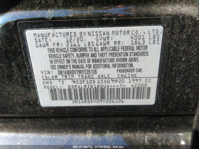 3N1AB8DV2MY226106 Nissan SENTRA SR