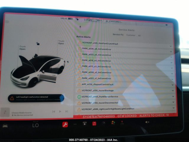 5YJ3E1EA7MF046003 Tesla Model 3 Standard Range Plus