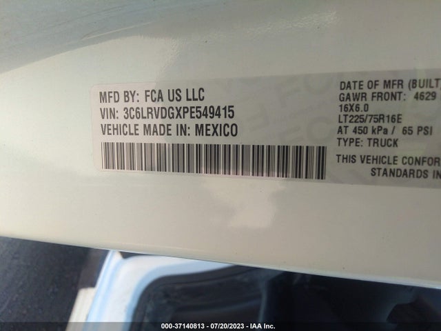 3C6LRVDGXPE549415 RAM Promaster Cargo Van