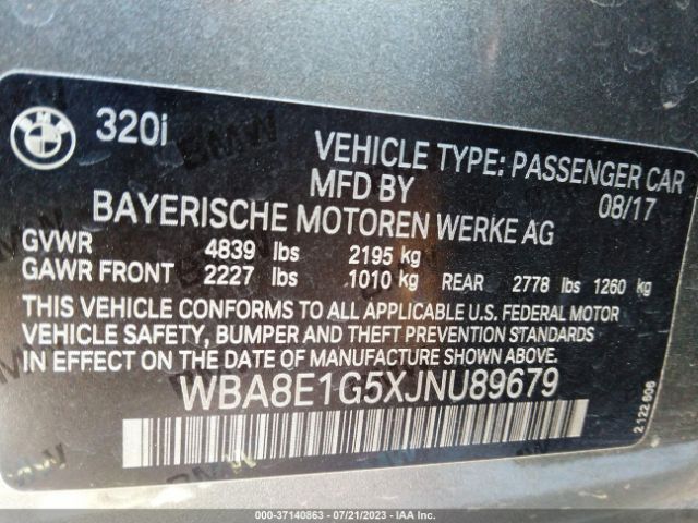 WBA8E1G5XJNU89679 BMW 3 Series 320i