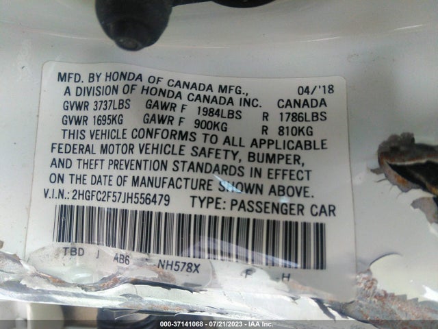 Honda Civic Sedan Lx 2018 2HGFC2F57JH556479 Image 16