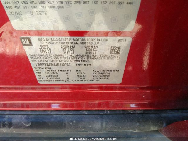 LRBFXBSA4JD113739 Buick Envision Preferred