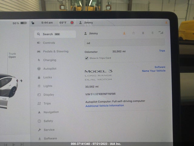 Tesla Model 3 Long Range 2022 5YJ3E1EB1NF119196 Image 14