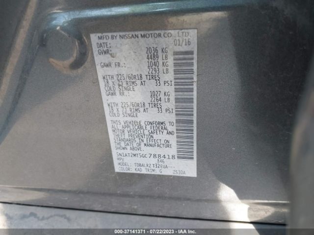 5N1AT2MT5GC788418 Nissan Rogue Sl
