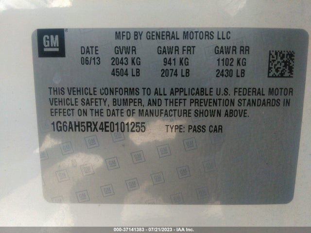 Aukcja sprzedaży 2014 Cadillac Ats Luxury, vin: 1G6AH5RX4E0101255, numer aukcji: 37141383