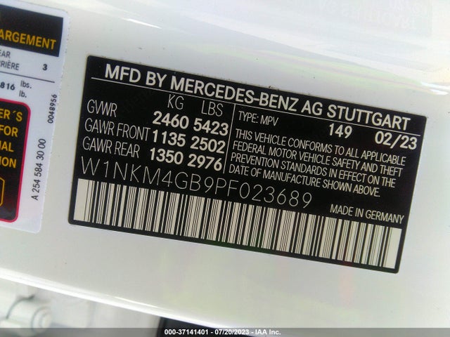 W1NKM4GB9PF023689 Mercedes-Benz Glc Glc 300