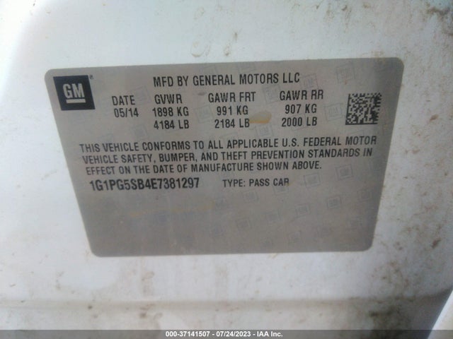Chevrolet CRUZE LTZ 2014 1G1PG5SB4E7381297 Image 10