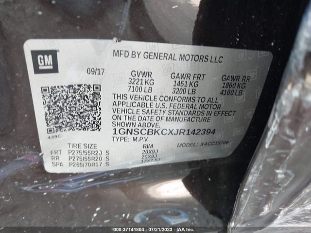 Chevrolet Tahoe Lt 2018 1GNSCBKCXJR142394 Image 10